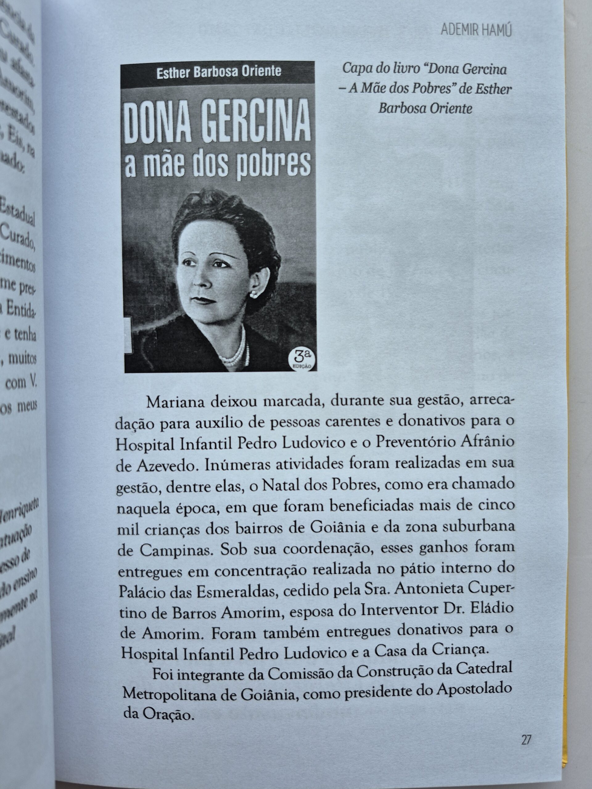 Livro De Goyaz A Goiás Vol.3 Mariana Augusta Fleury Curado (Nita Fleury) - Ademir Hamú - Imagem 5