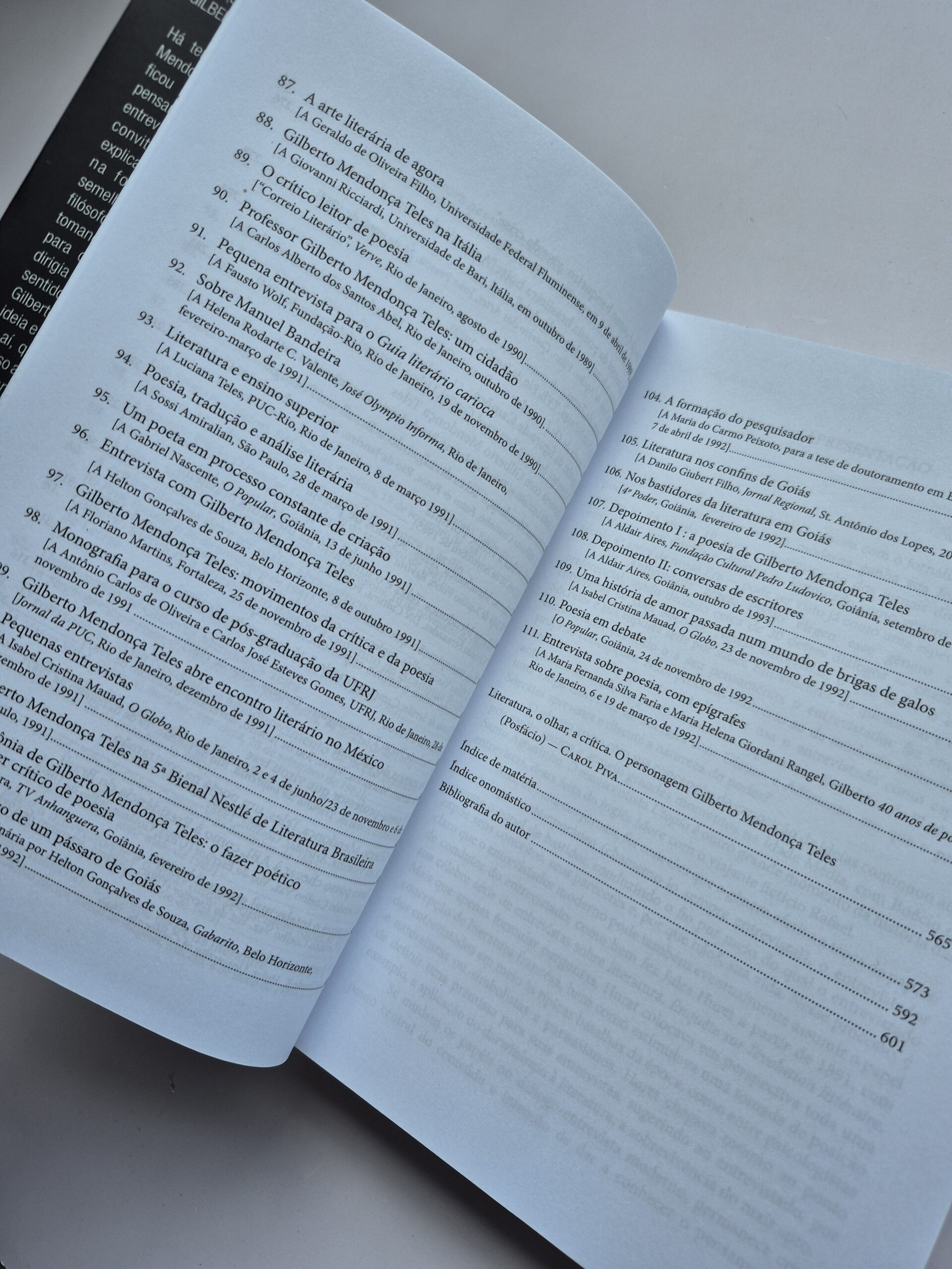 Livro Memórias Entrevistas O Livro Das 111 Entrevistas Vol.1 - Gilberto Mendonça Teles - Imagem 5