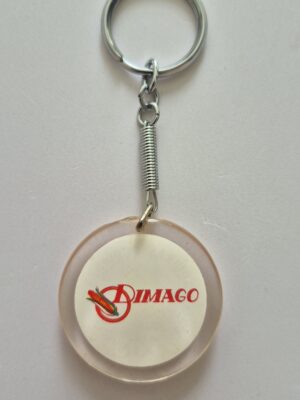 Chaveiro Antigo Em Acrílico Redondo 3,5cm Goiânia - Dimago