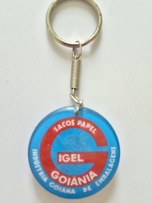 Chaveiro Antigo Em Acrílico Redondo 4cm Goiânia - Igel
