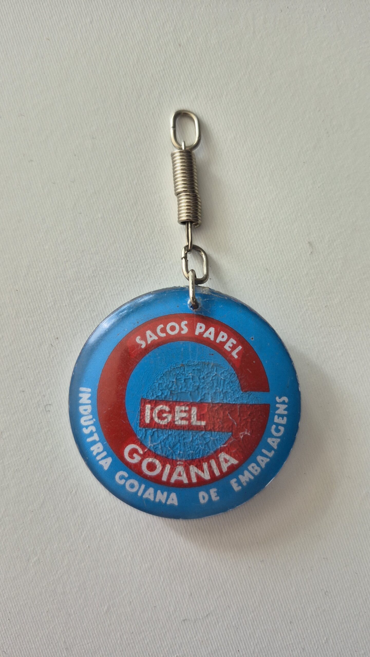Chaveiro Antigo Em Acrílico Redondo 4cm Goiânia - Igel