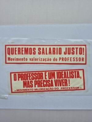 Adesivo Movimento Valorização do Professor Anos 1970