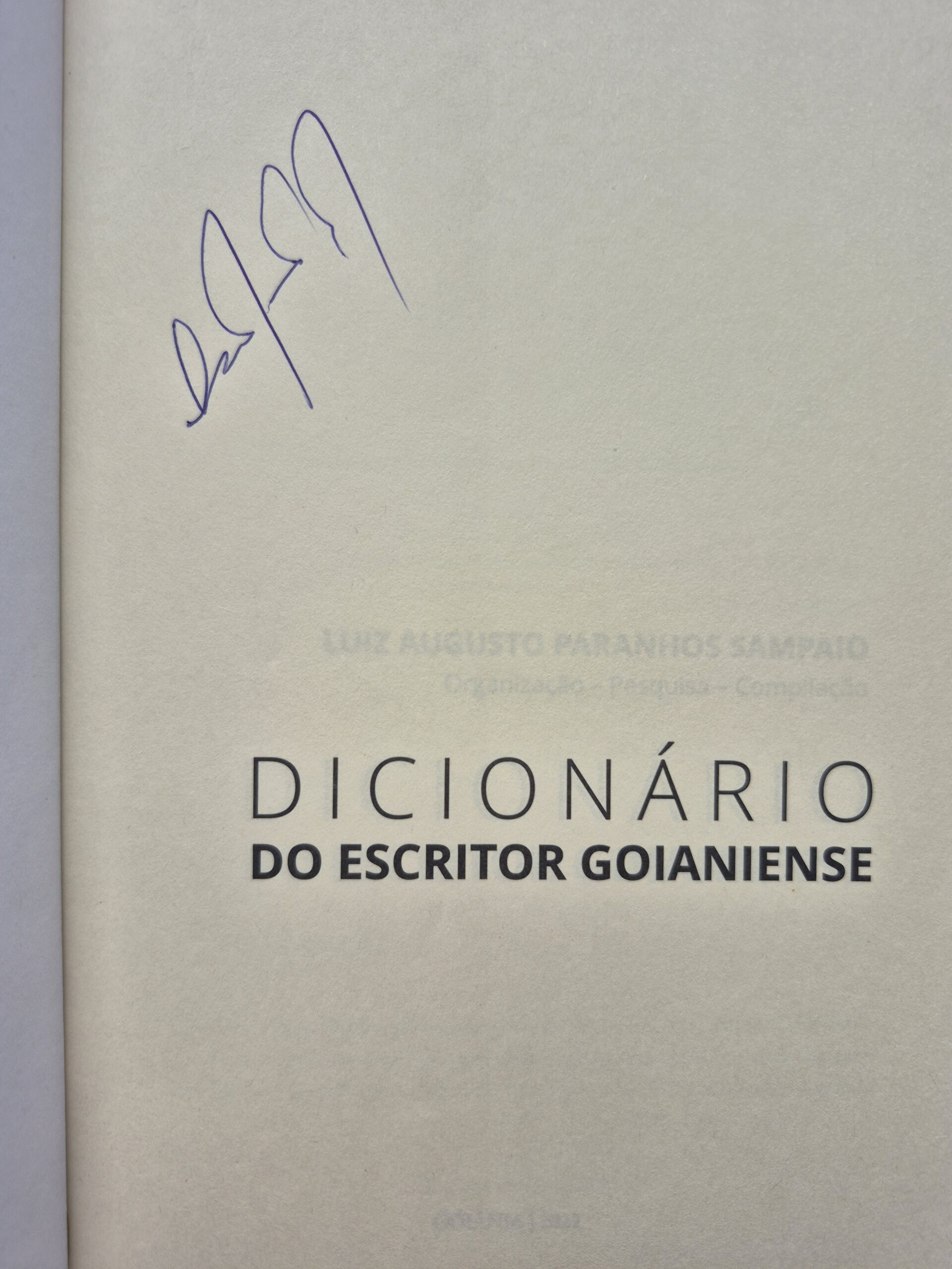 Dicionário do Escritor Goianiense - Luiz Augusto Paranhos Sampaio ⓛ - Imagem 3