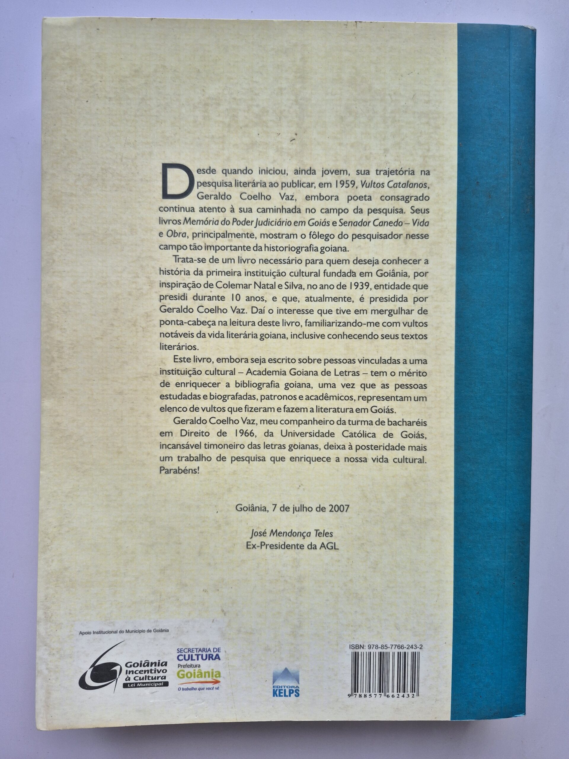 Livro Academia Goiana de Letras: História e Antologia - Coelho Vaz 1ª Edição ⓛ - Imagem 12