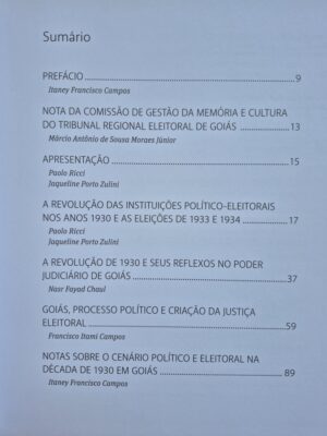 Alternative view of Livro Primeira Fase da Justiça Eleitoral Em Goiás (1932-1937) - Paulo Ricci, Jaqueline Zulini 1ª Edição  ⓛ