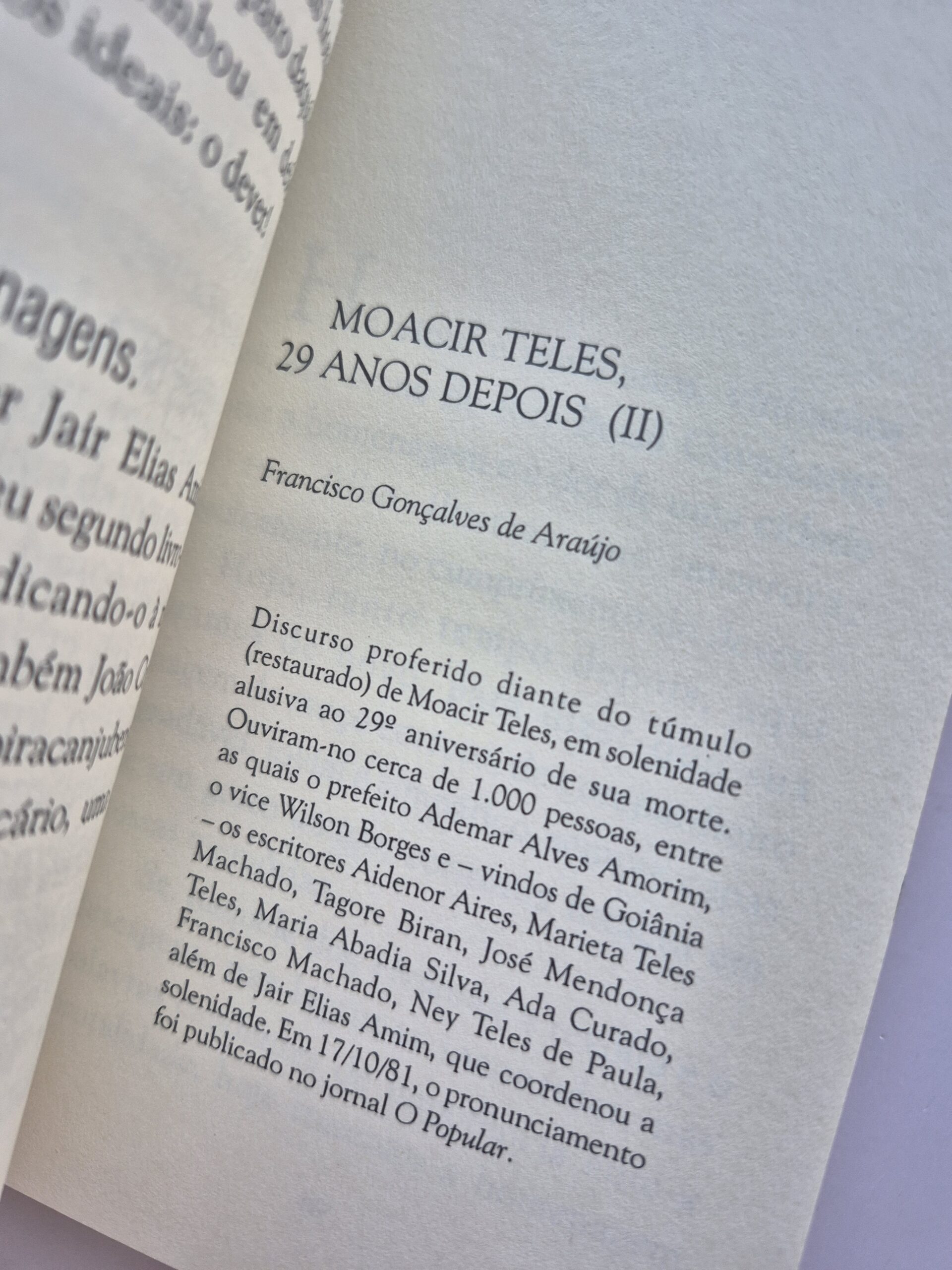 Livro Moacir Teles: O Sentido De Sua Morte Nos Textos De Jornais - Ney Teles de Paula 1ª edição ⓛ - Imagem 3